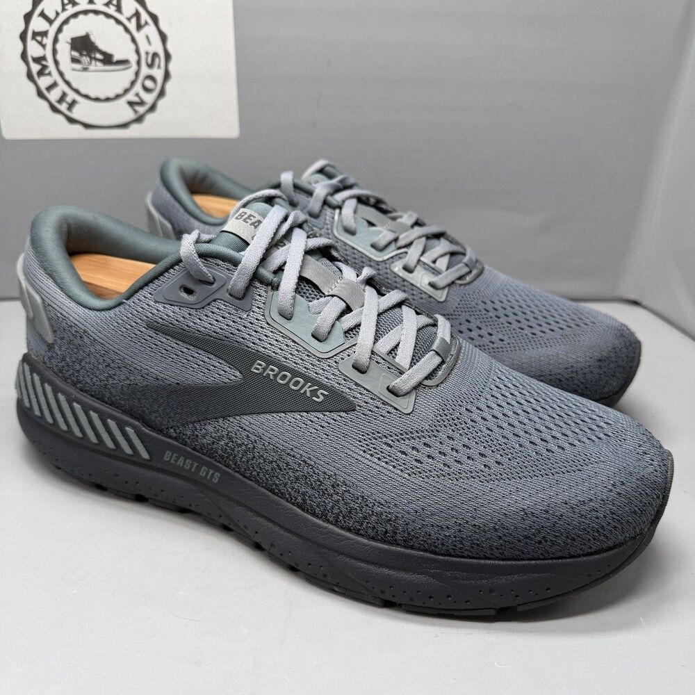 Brooks Beast GTS Gray Running Shoes Men’s Size 10.5 D GuideRails Athletic - Picture 4 of 13